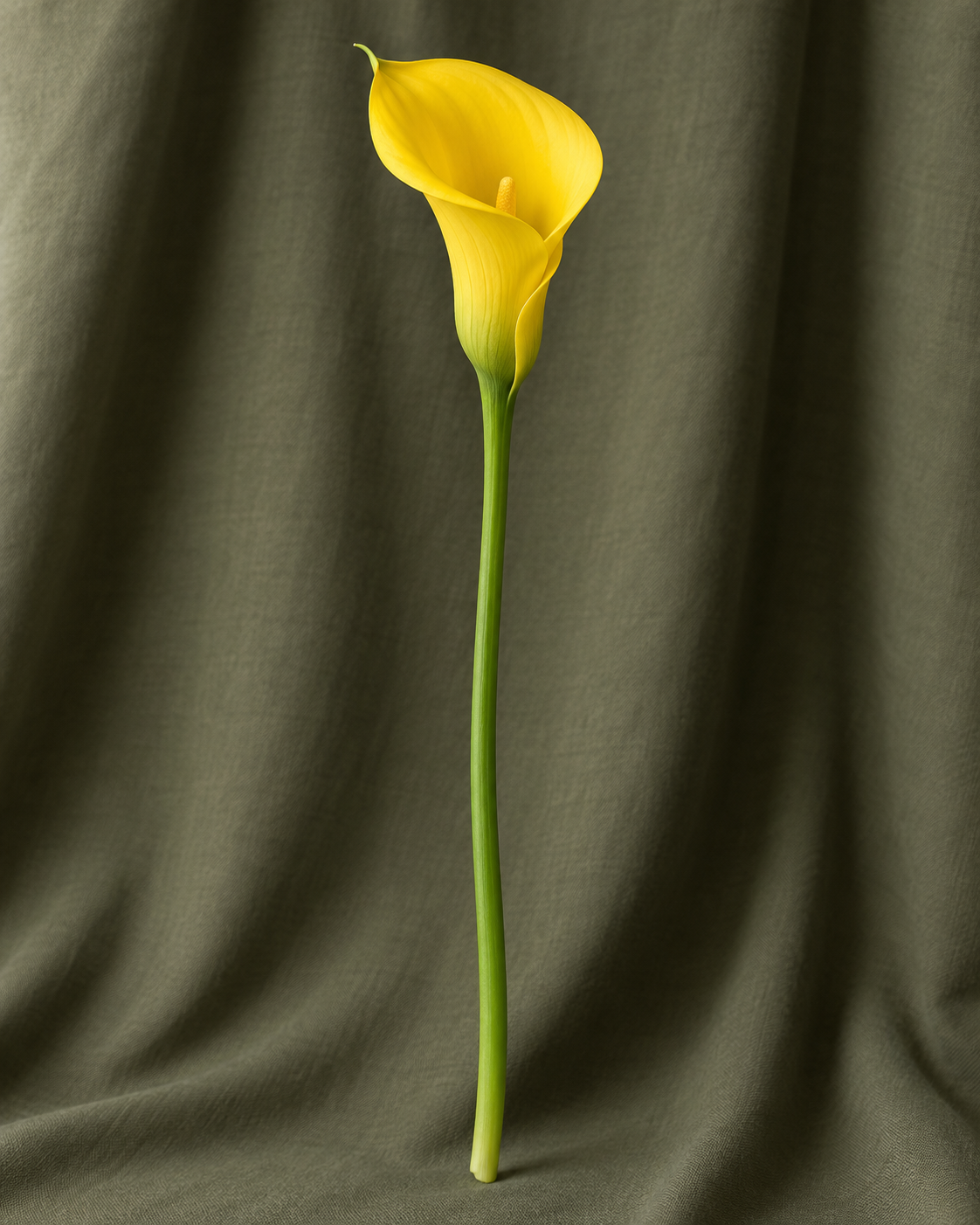 Calla Gold Medal jaune à la tige — illustration Florae